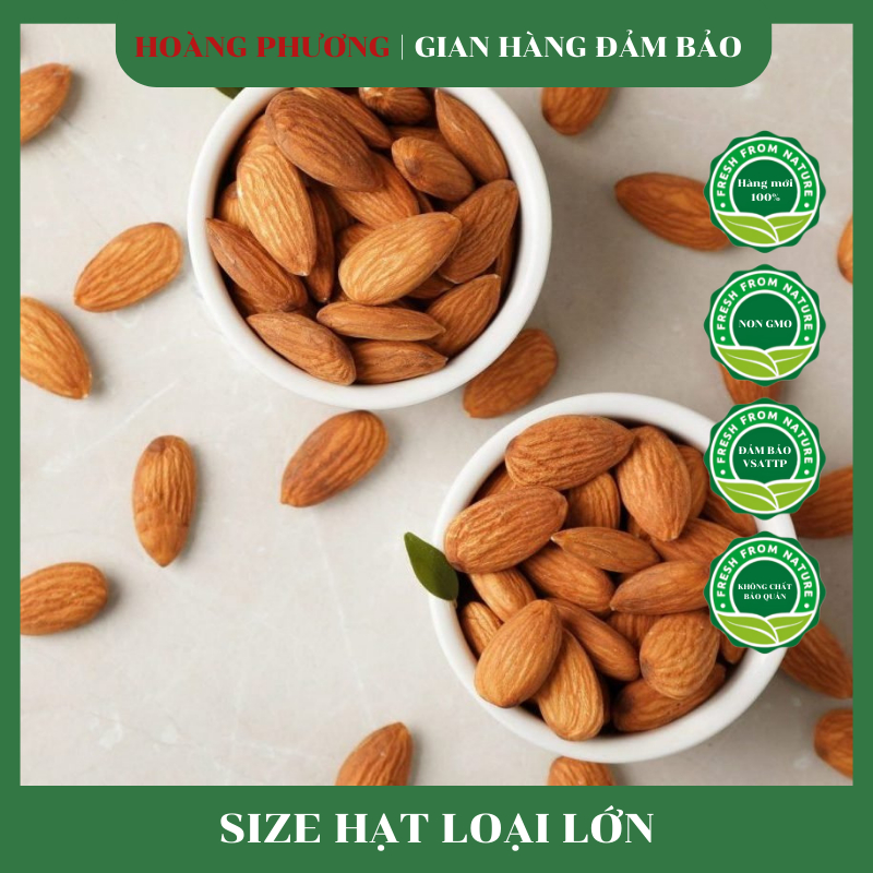 Hạnh Nhân Sống 500G Làm Sữa Hạt Tách Vỏ Loại 1 Chuẩn USA 💝FREE SHIP💝  Hạt Hạnh Nhân Tươi Sông