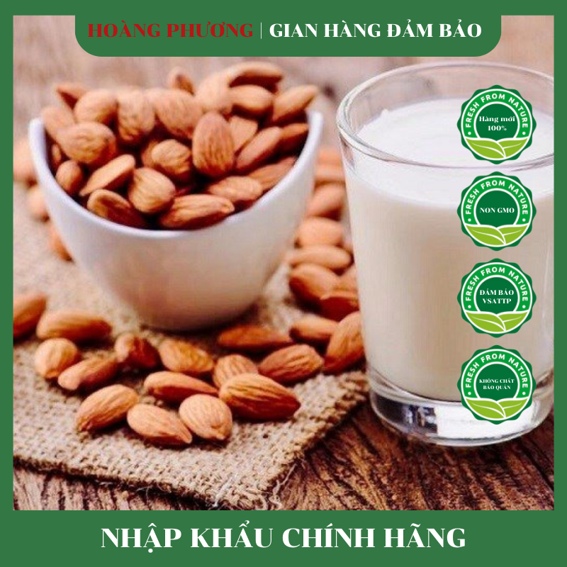 Hạnh Nhân Sống 500G Làm Sữa Hạt Tách Vỏ Loại 1 Chuẩn USA 💝FREE SHIP💝  Hạt Hạnh Nhân Tươi Sông
