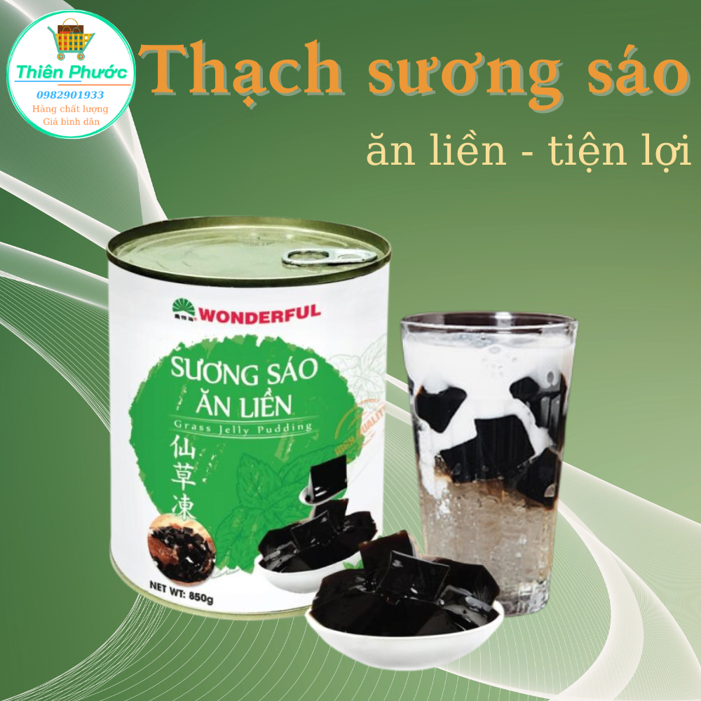 Sương sáo Thuận Phát (thạch đen) gói 50g ăn ngon, dễ nấu - hàng chính hãng xịn