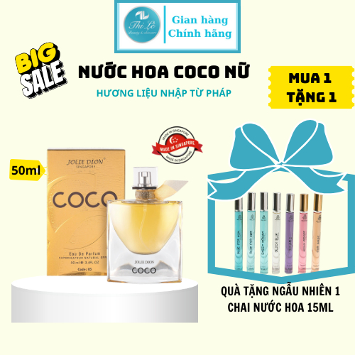 Nước hoa( Dầu thơm) nữ chính hãng thơm lâu,hương cam,xạ hương - CoCo Singapore - Jolie Dion , EDP 50ml