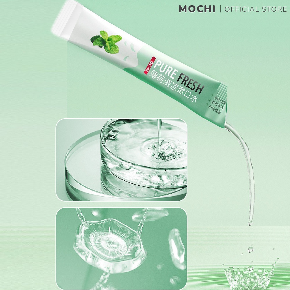 10 Gói Nước Súc Miệng Hương Trái Cây Hoa Quả Thơm Miệng Sạch Sẽ Trắng Răng Veze Xúc Miệng Bạc Hà Đào Cam MOCHI SHOP