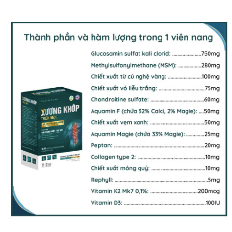 Viên uống xương khớp Bionature Đại Lâm Mộc - Hỗ trợ bôi trơn khớp, viêm khớp, thoái hóa khớp, khô khớp 60 Viên