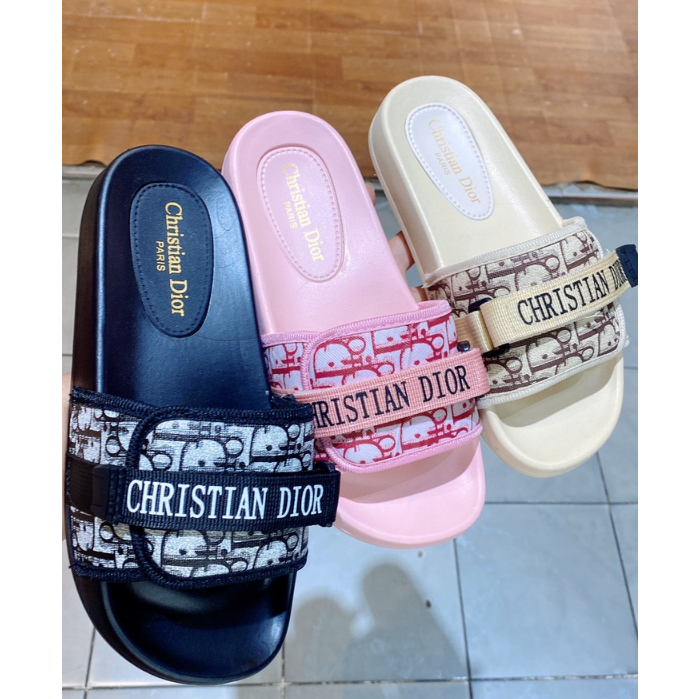 Dép lê HOT 2023 -Dép Dior hồng - Dép Dior kem - Dép Dior đen  dép lê nữ hot
