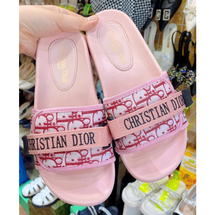 Dép lê HOT 2023 -Dép Dior hồng - Dép Dior kem - Dép Dior đen  dép lê nữ hot