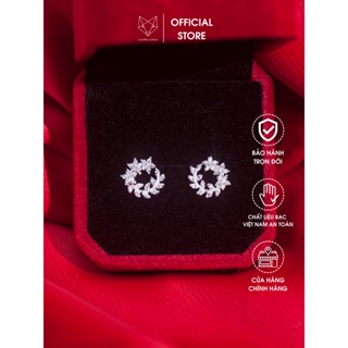  Khuyên Nữ Bạc Ta Cáo Bạc Jewellery nguyệt quế sao đá lấp lánh quà tặng bạn gái thanh lịch dễ thương 