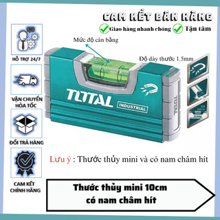 Tmt20105m 10cm thước thủy từ tính nam châm hút total