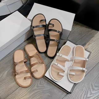 Dép Sandal Nữ Đế Bằng Phong Cách Retro Thời Trang