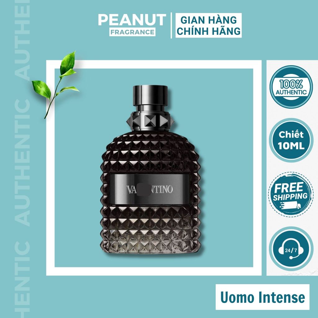 (Mẫu thử) Nước hoa nam VaIentino Uomo Intense chai 10ml bỏ túi dạng xịt Peanut Fragrance