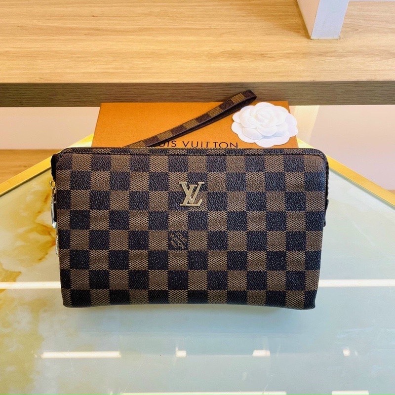 Ví cầm tay - Clutch Nam LV Khoá Số Bảo Mật Da bò Đẳng Cấp Nhiều Ngăn LV-686