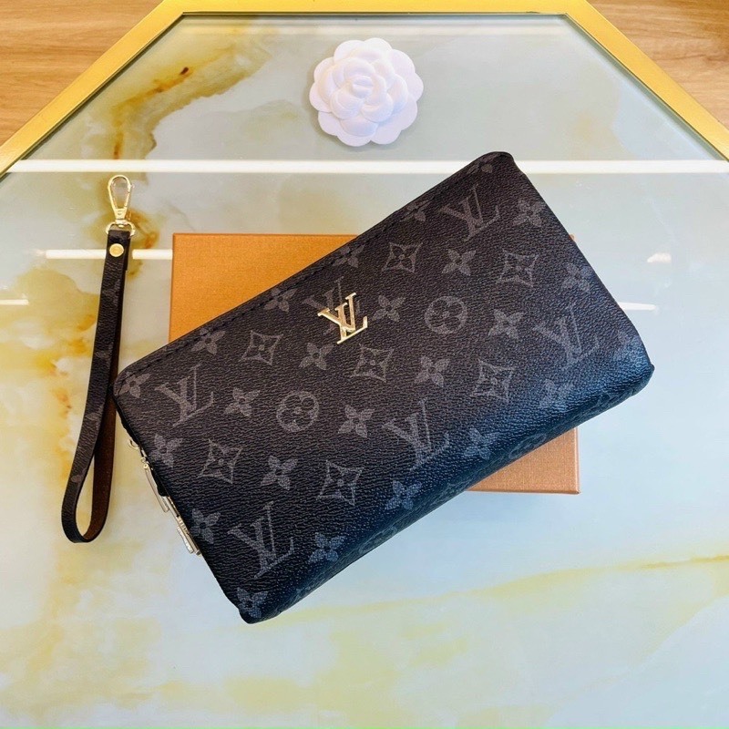 Ví cầm tay - Clutch Nam LV Khoá Số Bảo Mật Da bò Đẳng Cấp Nhiều Ngăn LV-686