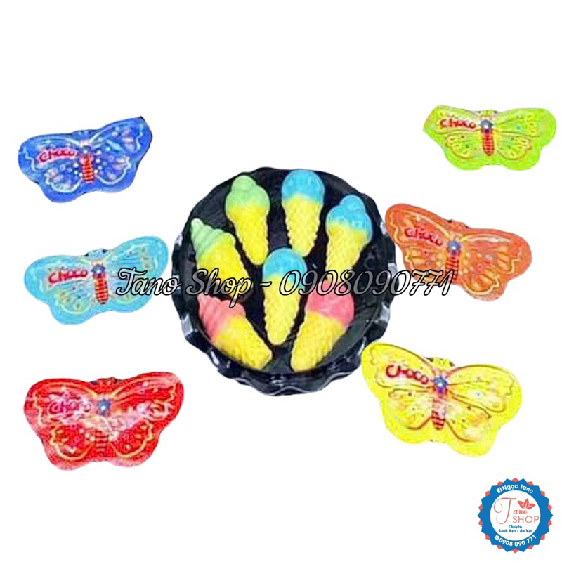 Một vỉ kẹo dẻo hình kem ốc quế kèm socola cho bé - Hongkong | Ăn vặt trẻ em ngon rẻ