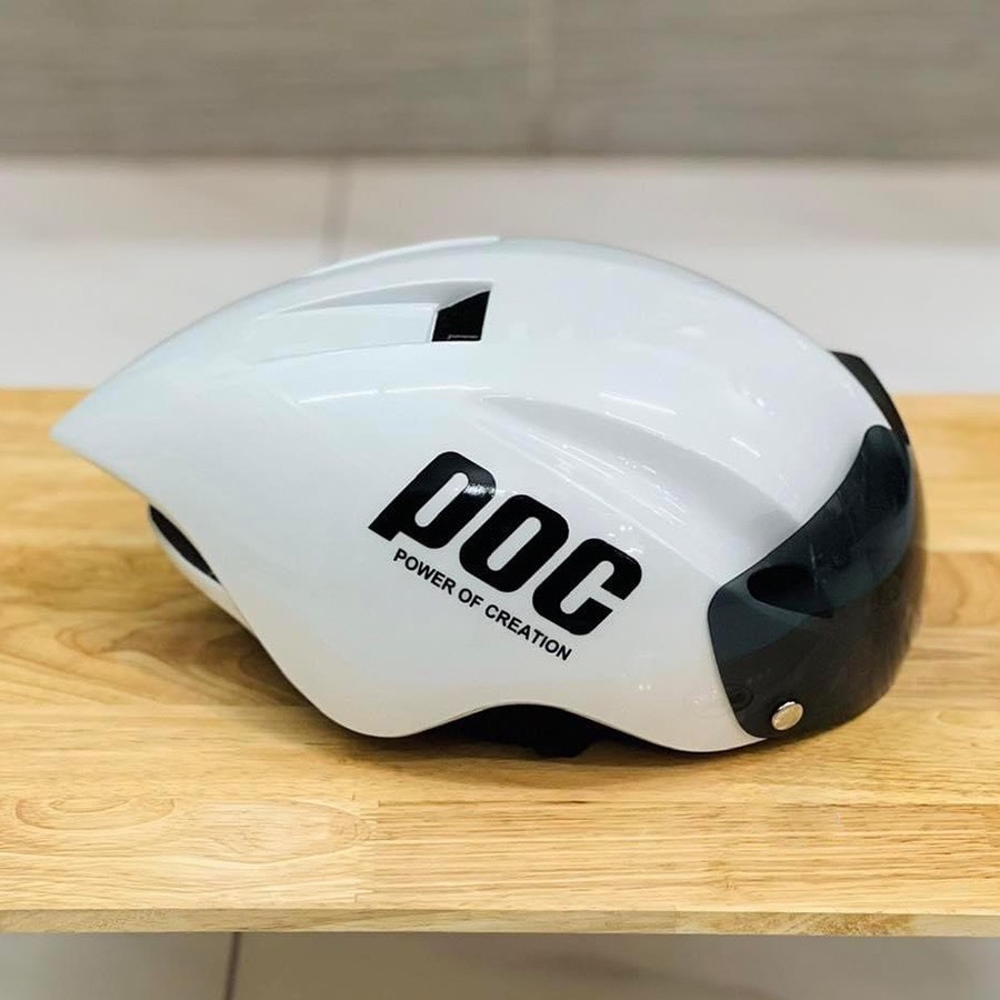 Nón Bảo Hiểm Thể Thao POCC Đuôi Nhọn Nhiều Màu, Tặng Kèm Tai Mèo Ngẫu Nhiên