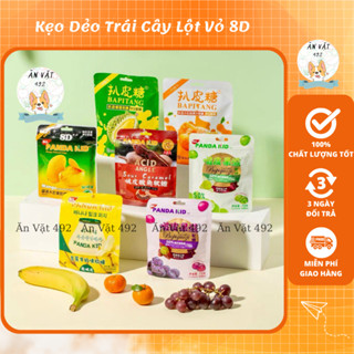 Kẹo Dẻo Trái Cây Xoài Chuối Sầu Riêng Lột Vỏ 8D Panda Kid - Ăn Vặt 492