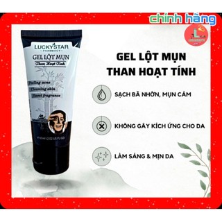Gel lột mụn than hoạt tính 60ml Lucky Star