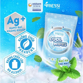 Khăn ướt chăm sóc da Fressi Care Cool Wipes gói 20 miếng/góiGói 20 Khăn Ướt Chăm Sóc Da Fressi Care Face - Khăn Giấy Ướt