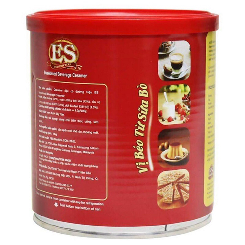 Sữa đặc  ES vị béo từ sữa bò lon 1kg