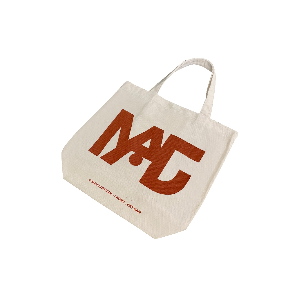MAHU - TÚI TOTE VẢI CANVAS QUAI COTTON IN LOGO MAHU