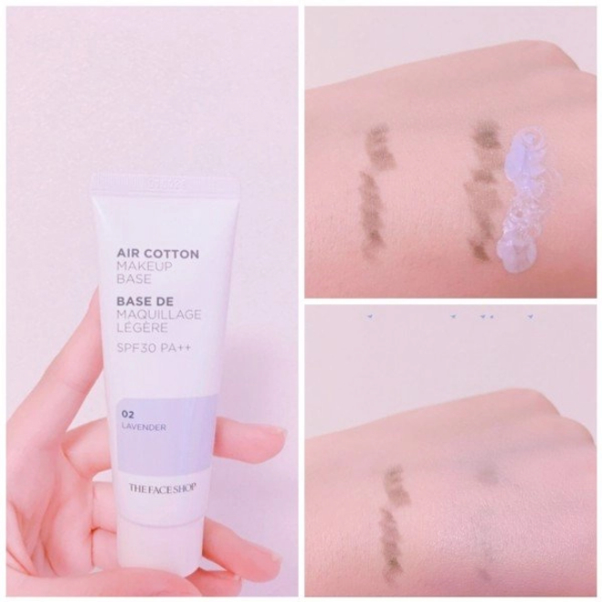 Kem lót kiềm dầu và hiệu chỉnh tông da The Face Shop Air Cotton Makeup Base SPF30 PA++ TFS 40ml