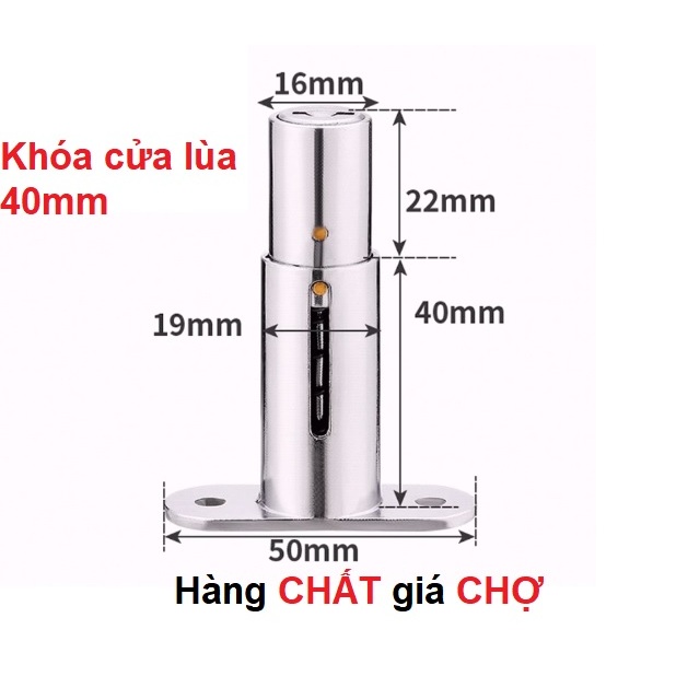 Khóa cánh lùa, khóa cánh trượt, Khóa nhấn tủ gỗ, khóa cửa lùa gỗ 2cm, 3cm