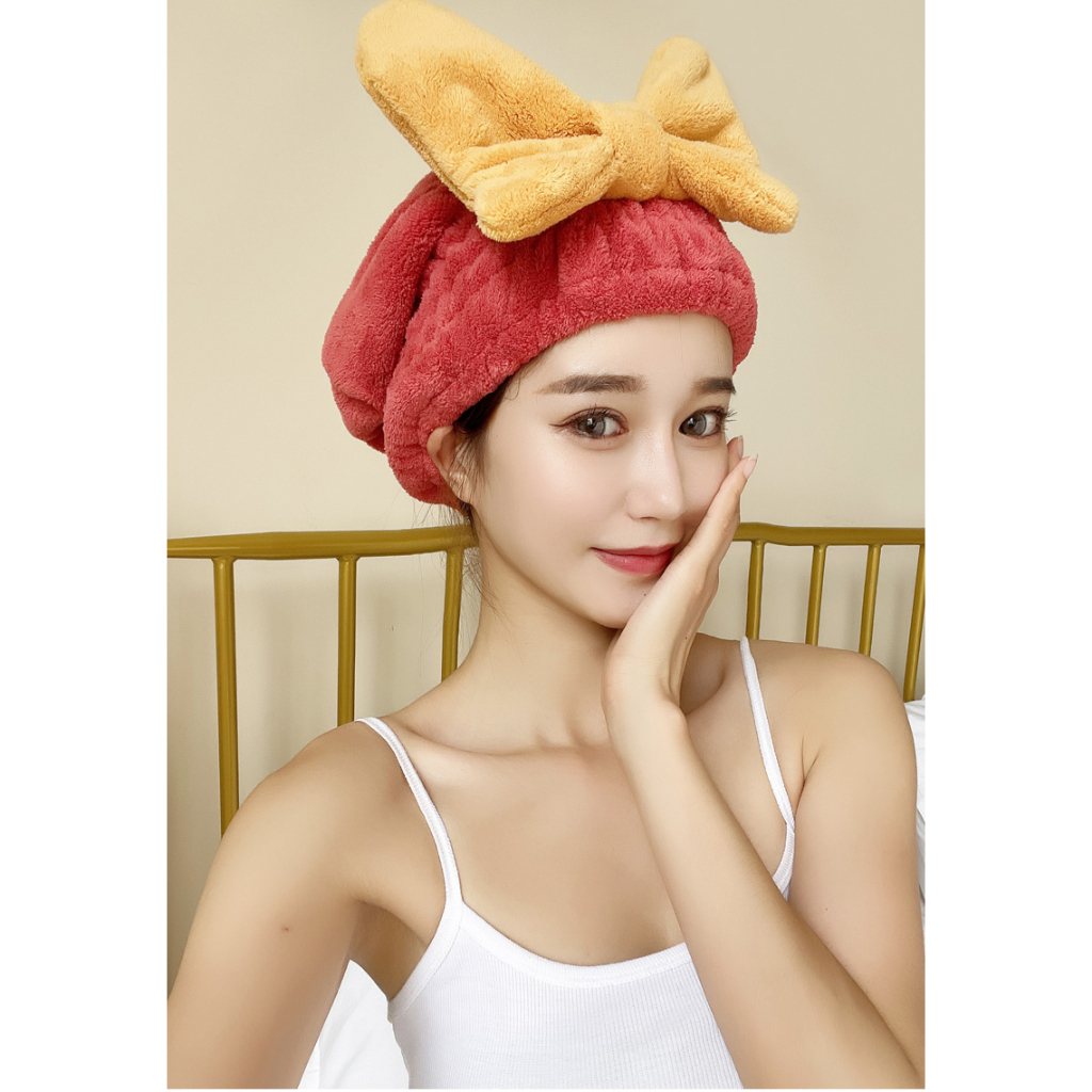 Khăn quấn ủ tóc siêu thấm nhanh khô