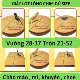 Giấy lót lồng chim chào mào, khuyên, mi trọng lượng 2kg đầy đủ kích cỡ, dày dặn - Lồng Chim Tự Ráp Thế An
