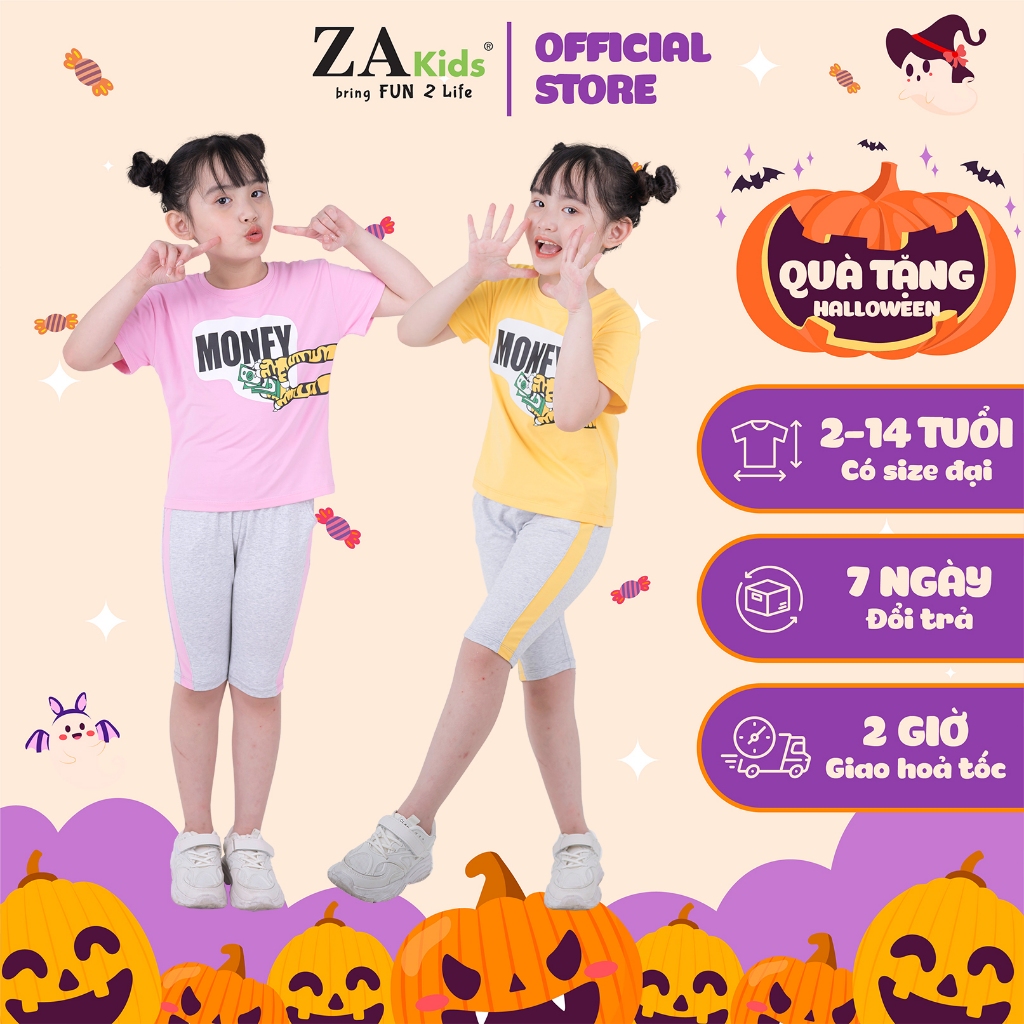 Bộ Quần Áo Thun Tay Ngắn Bé Gái (2-14 Tuổi) ZA Kids ZA22154TN