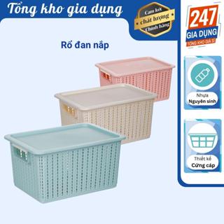 Rổ nhựa Việt Nhật - rổ đan nắp