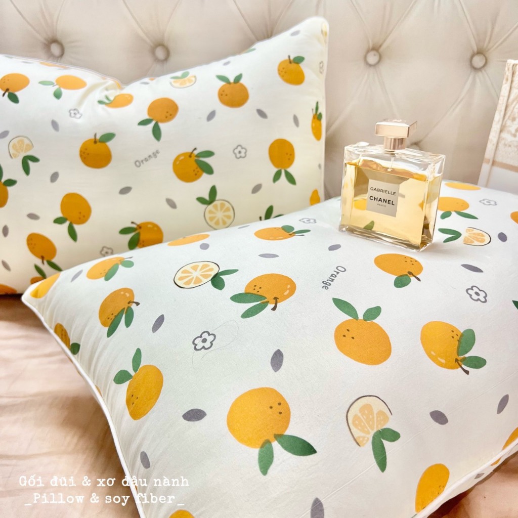 Gối nằm ngủ cotton đũi sơ đậu nành có khoá kéo kích thước 45*65. chất cotton đũi thoáng mát mềm mịn mát hàng nhập khẩu