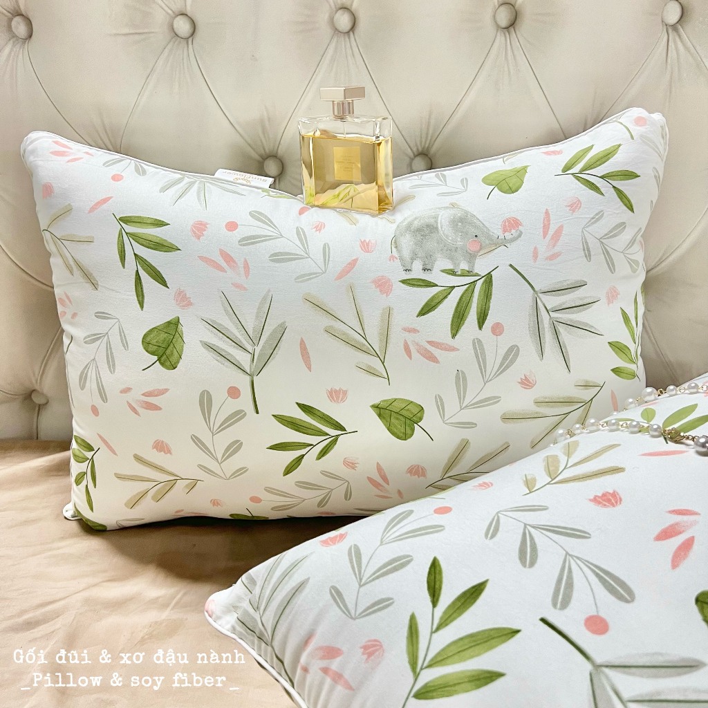 Gối nằm ngủ cotton đũi sơ đậu nành có khoá kéo kích thước 45*65. chất cotton đũi thoáng mát mềm mịn mát hàng nhập khẩu