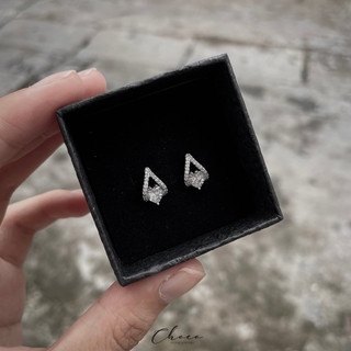 Khuyên tai bạc trái tim đá Choco Jewelry