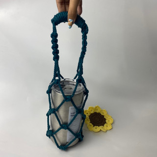 Túi đựng bình nước bình giữ nhiệt len 1 sợi mà macrame - CHEN