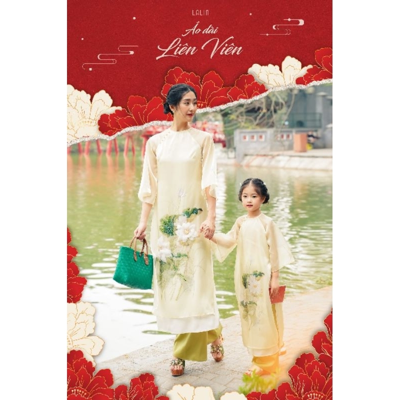 Sét áo dài 💖 FREESHIP 💖 sét áo dài cao cấp cho mẹ và bé