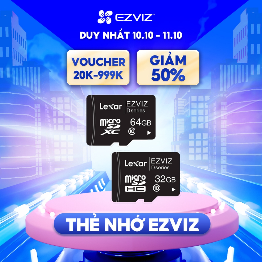 Thẻ nhớ Micro SD EZVIZ x LEXAR 32GB/ 64GB Tốc Độ Cao Cho Camera, Điện Thoại Chính Hãng
