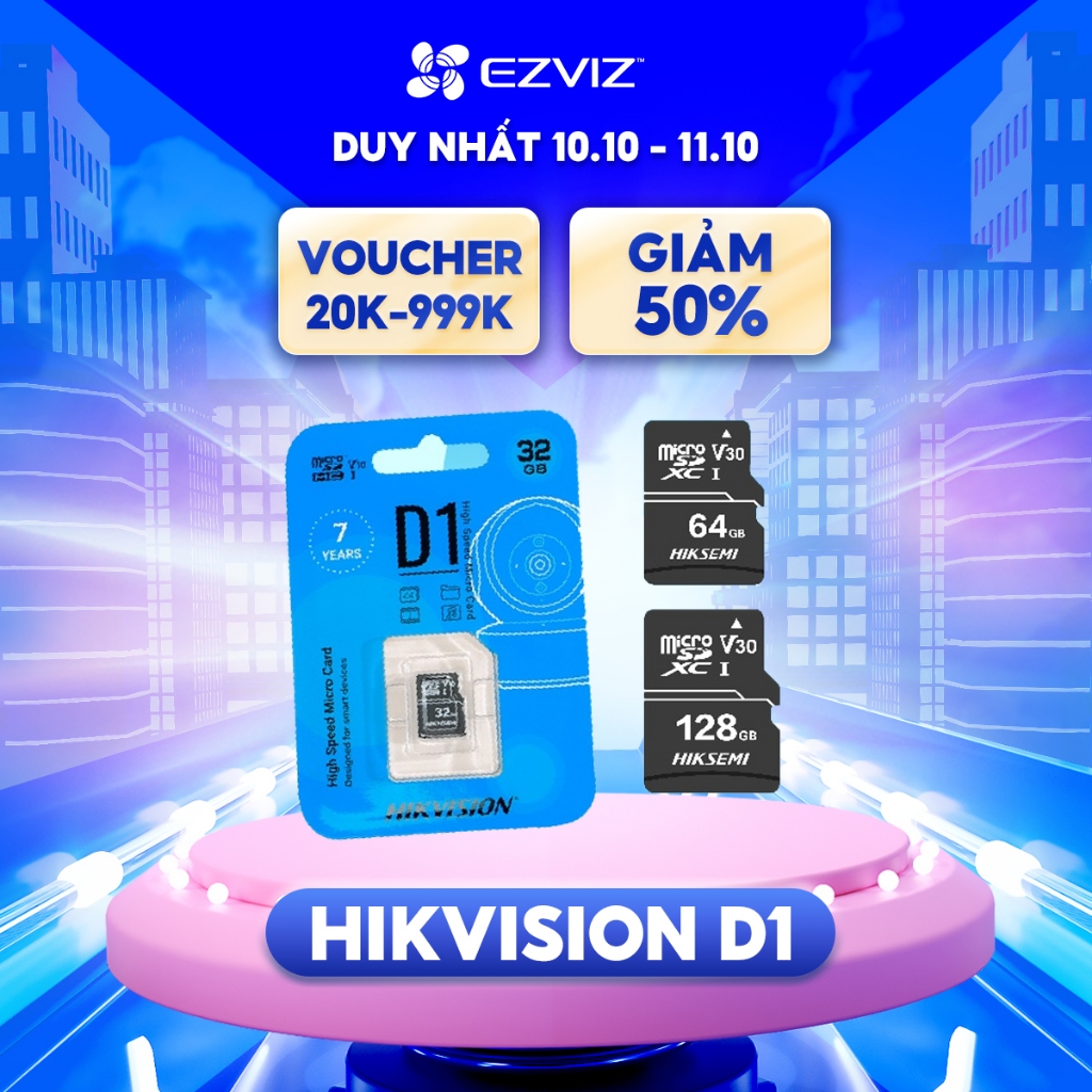 Thẻ nhớ Micro SD HIKVISION D1 32GB/ 64GB/ 128G Tốc Độ Cao Cho Camera, Điện Thoại Chính Hãng