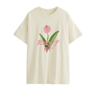  Áo thun SELVZE cotton ngắn tay dáng rộng in họa tiết kiểu cổ điển Mỹ chất lượng cao cho nữ 