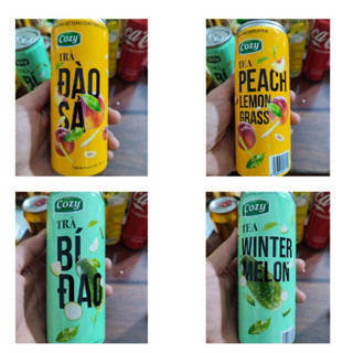Trà cozy lon vị bí đao/ đào sả 320ml