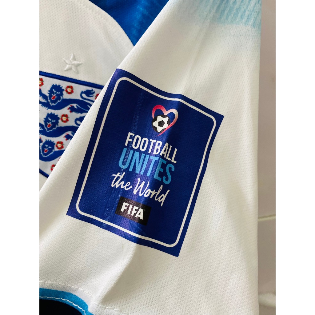 Set bộ thể thao bóng đá nam nữ đt Anh England áo trắng quần xanh 2022