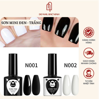 Sơn gel màu đen trắng, sơn gel mini chất siêu đặc chai 7,3ml