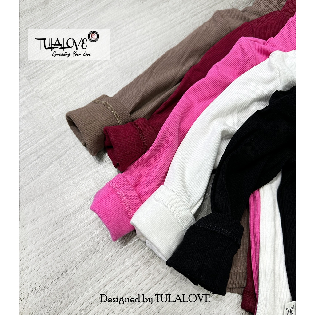 Áo Thu Đông Bé Gái Cao Cổ 5 Phân Vải Thun Tăm Lông Cực Đẹp Tulalove