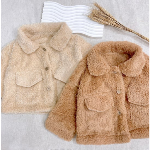 Áo khoác lông cừu  mặt siêu mềm, nhẹ ấm áp mặc thu đông cho bé trai/bé gái từ 7 đến 18kg