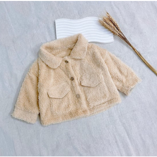 Áo khoác lông cừu  mặt siêu mềm, nhẹ ấm áp mặc thu đông cho bé trai/bé gái từ 7 đến 18kg