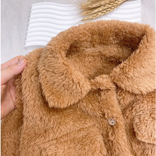 Áo khoác lông cừu  mặt siêu mềm, nhẹ ấm áp mặc thu đông cho bé trai/bé gái từ 7 đến 18kg