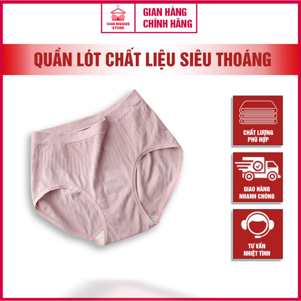 Quần Lót Nữ Cotton OHA Bigsize Store - Quần Lót Chất Liệu Siêu Thoáng, Co Giãn, Cạp Cao Mặc Thoải Mái Dễ Chịu