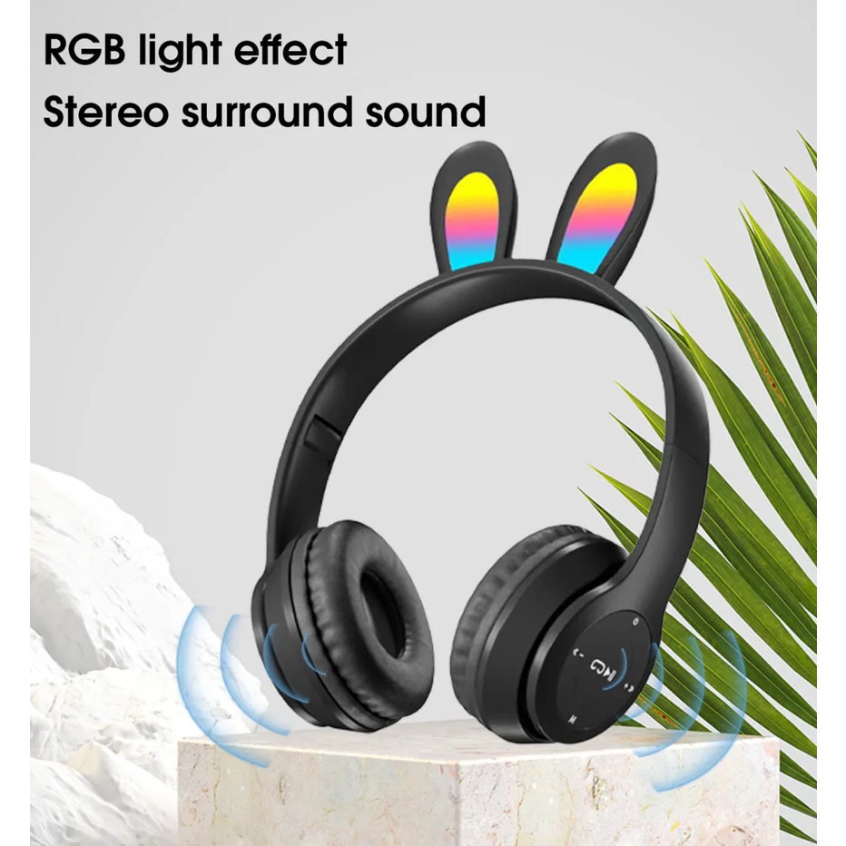 HEADPHONE KHÔNG DÂY TAI THỎ P47R VỚI ÂM THANH SIÊU RÕ