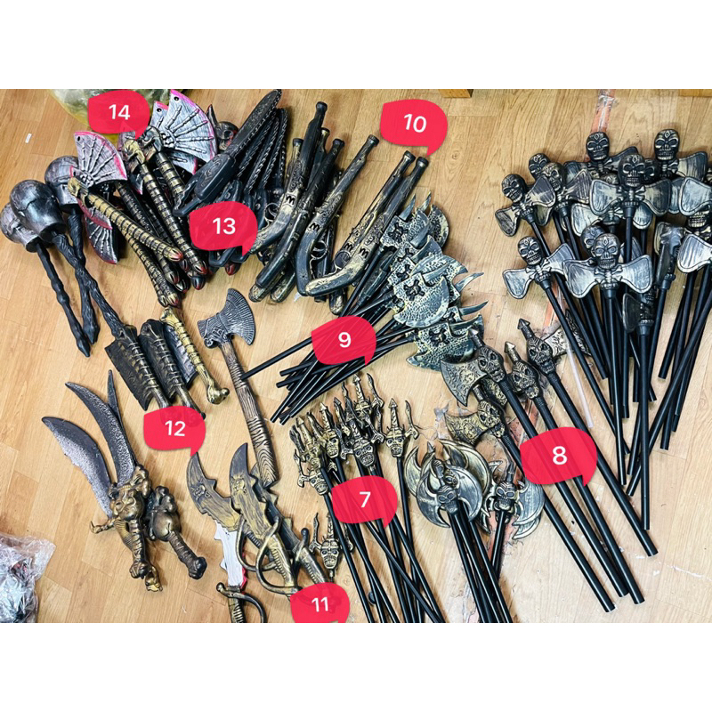 Gậy búa rìu gậy đầu lâu hoá trang HALOWEEN / đồ chơi rìu đầu lâu