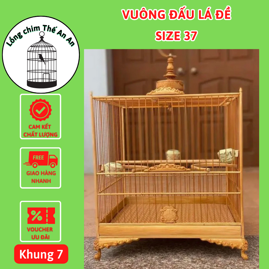 Khung lồng chào mào tự ráp mẫu vuông đấu bằng tre - Lồng Chim Tự Ráp Thế An