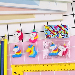 Set 2 gôm tẩy bút chì hình kỳ lân dễ thương