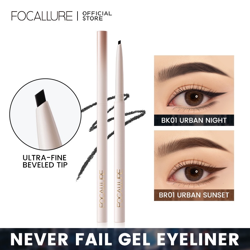 Bút Kẻ Mắt Dạng Gel FOCALLURE Siêu Mịn Nhanh Khô Chống Thấm Nước 10g