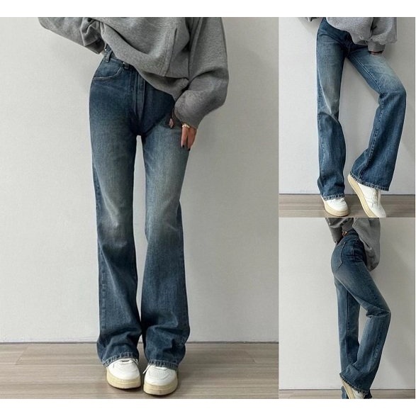 Quần jeans Nữ lưng cao ống loe  , Quần bò nữ ống loe màu Hottrend 2023 MS 12