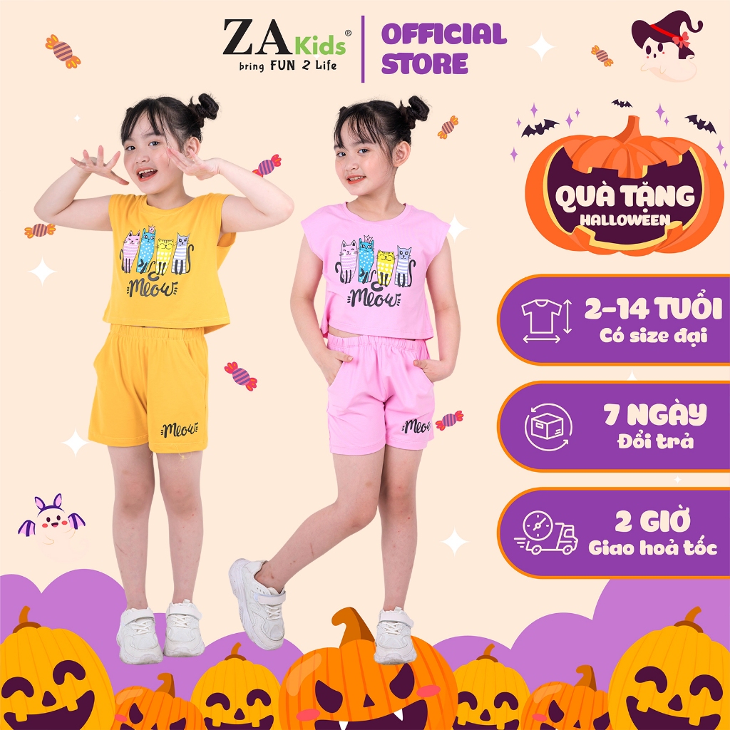 Bộ Quần Áo Thun Ngắn Tay Bé Gái  ZA Kids ZA22139TN